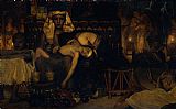 Sir Lawrence Alma-tadema Canvas Paintings - Death of the Pharaoh's Firstborn Son